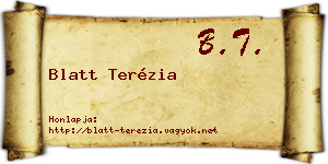 Blatt Terézia névjegykártya
