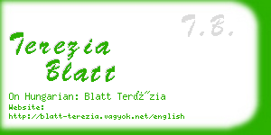 terezia blatt business card